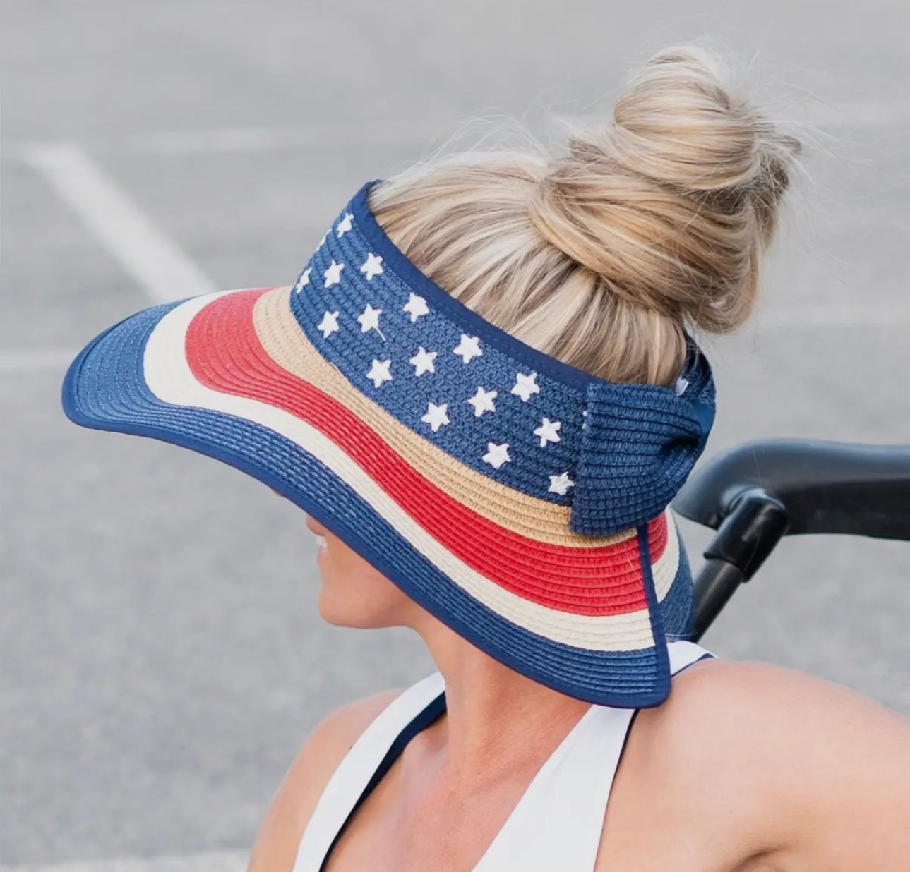 Patriotic Flag Rollable Visor Fourth Of July Memorial Day