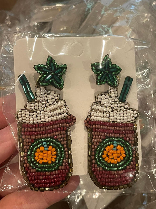 Fall Coffee Earrings