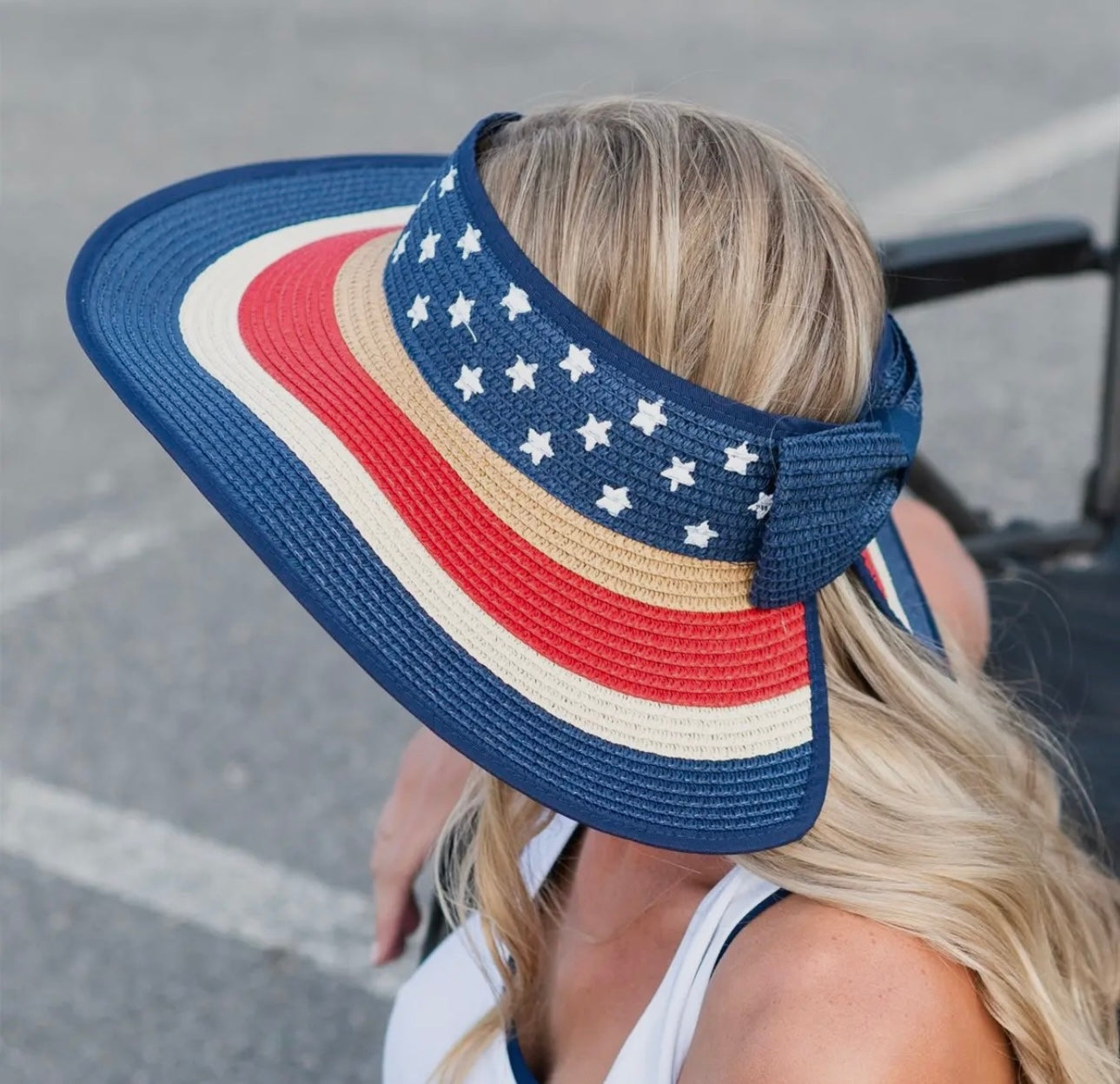 Patriotic Flag Rollable Visor Fourth Of July Memorial Day