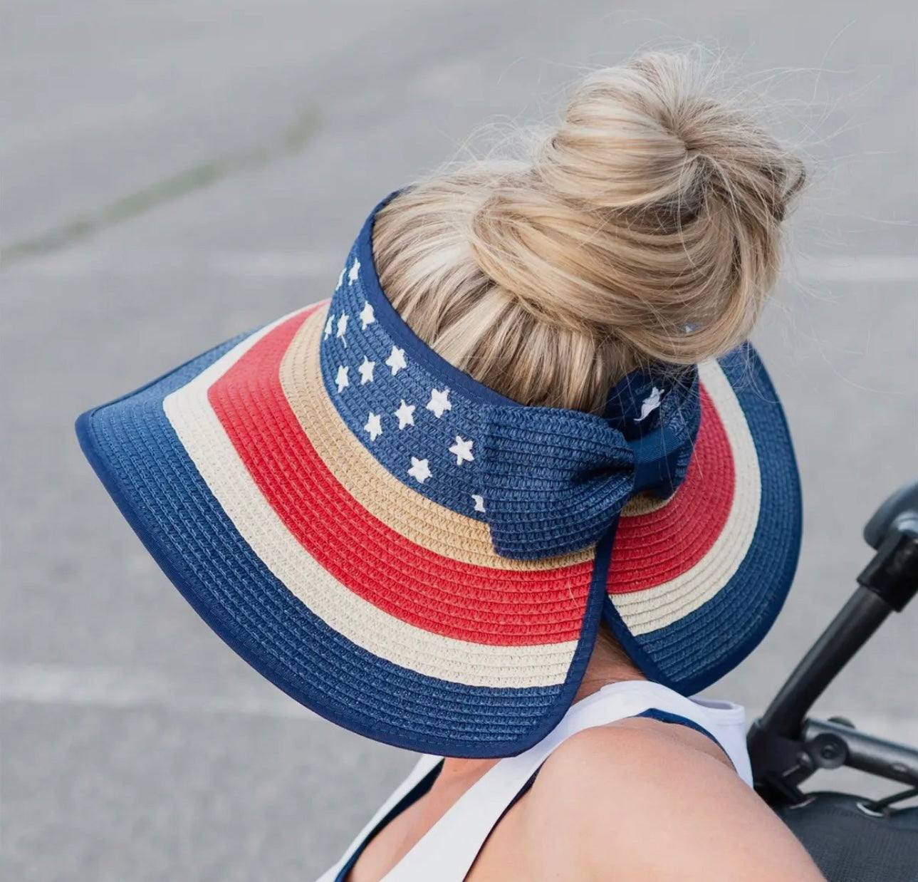 Patriotic Flag Rollable Visor Fourth Of July Memorial Day