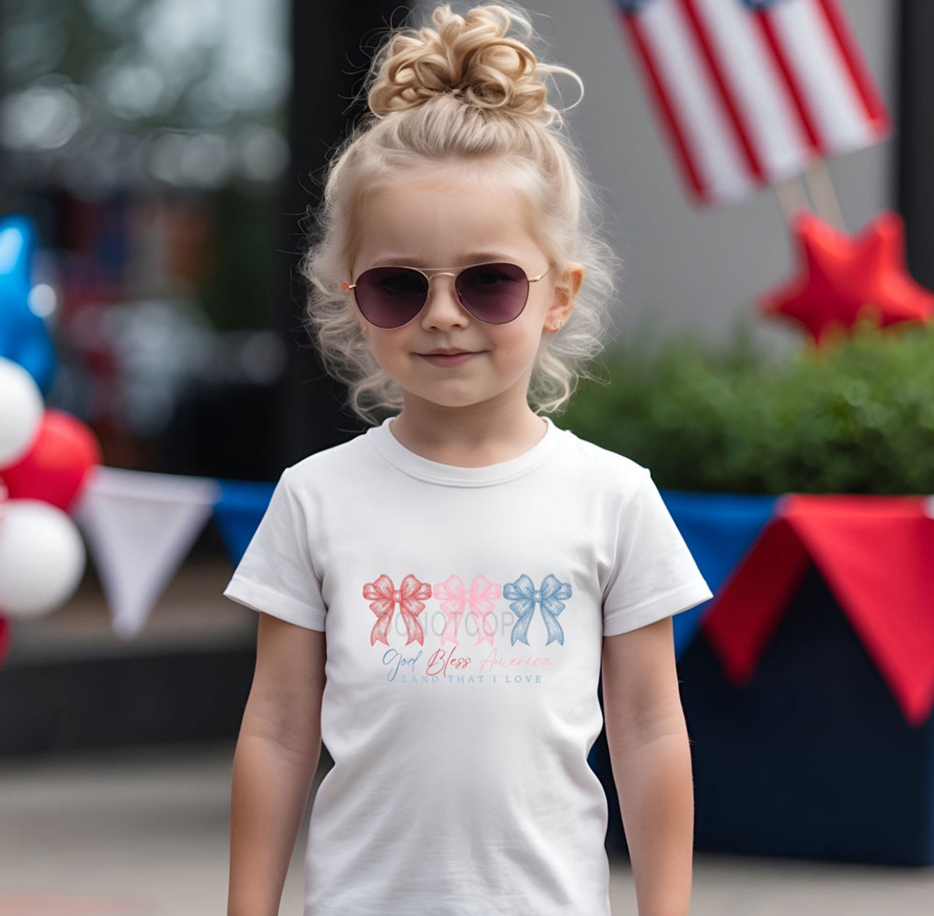 God Bless America Bows-Kids