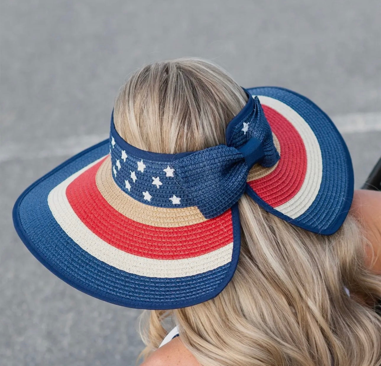 Patriotic Flag Rollable Visor Fourth Of July Memorial Day