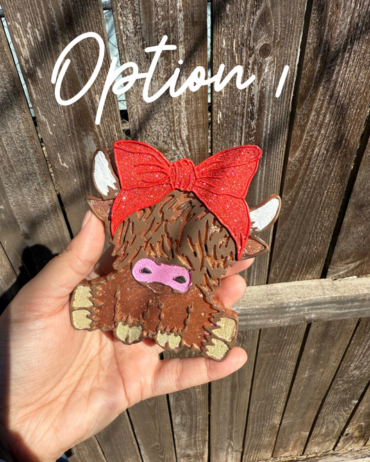 Highland Cow Bow Freshie