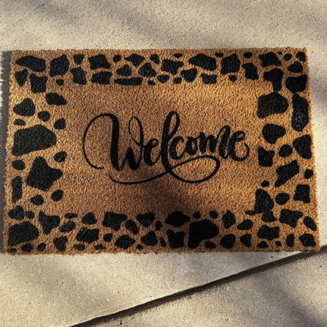 Cow Print Welcome