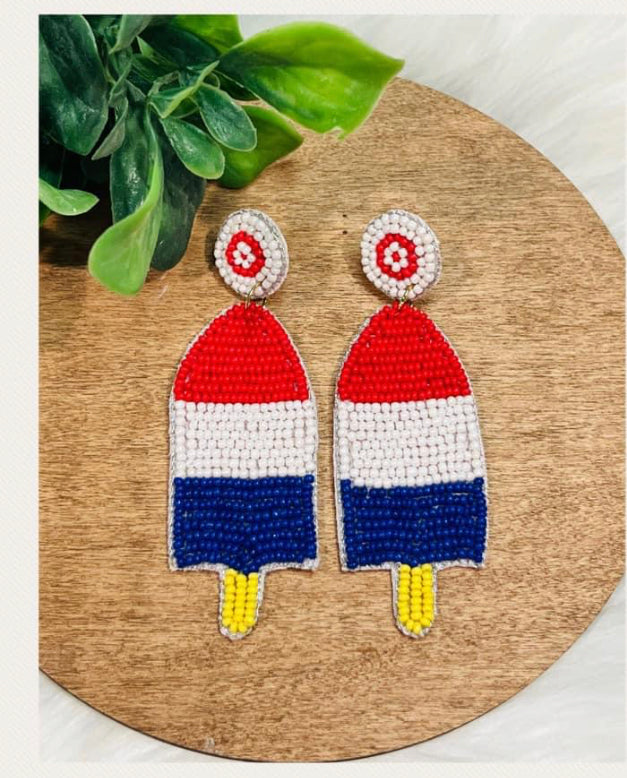Beaded Popsicle Earrings