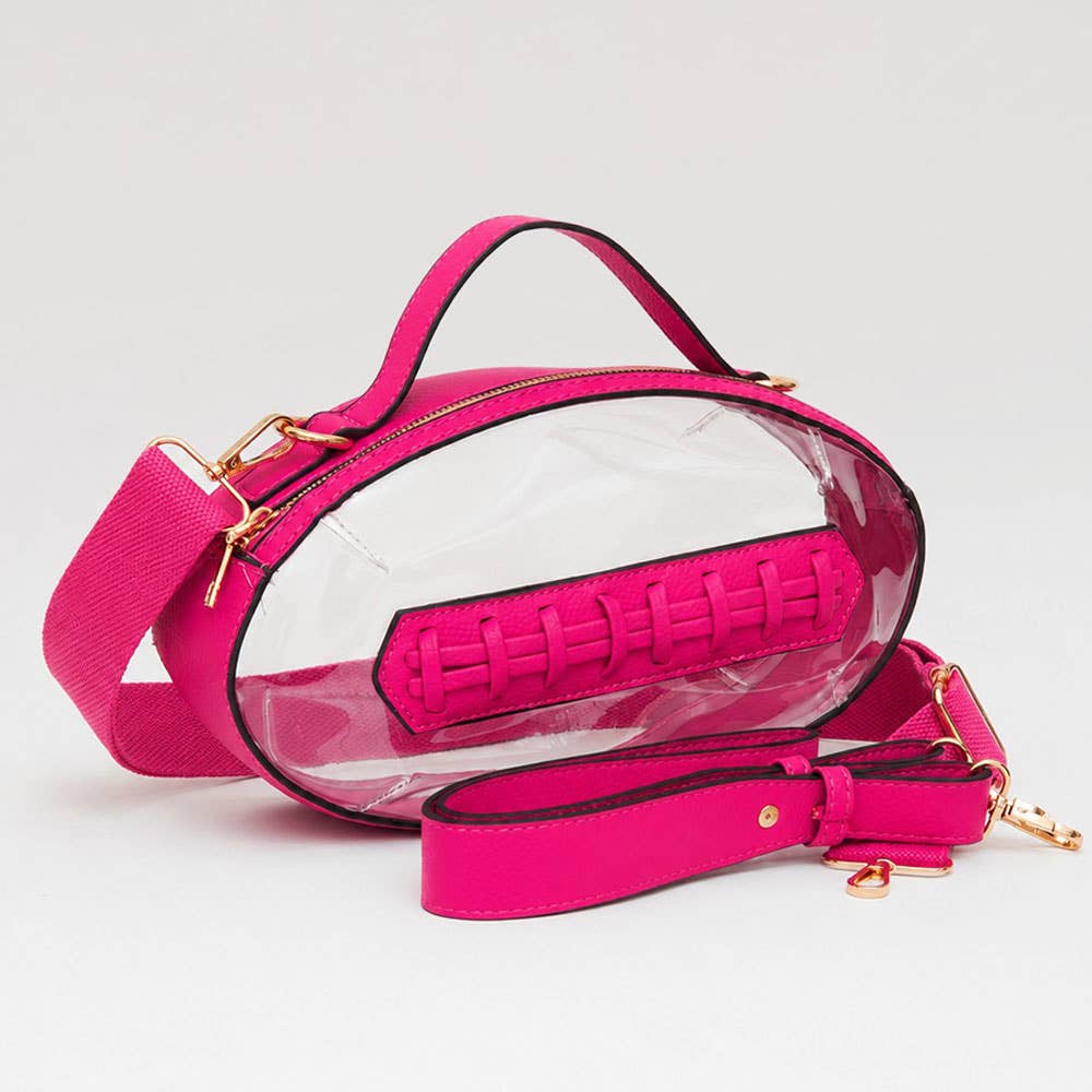 Football Shaped Transparent Crossbody Bag