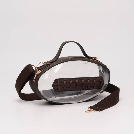 Football Shaped Transparent Crossbody Bag