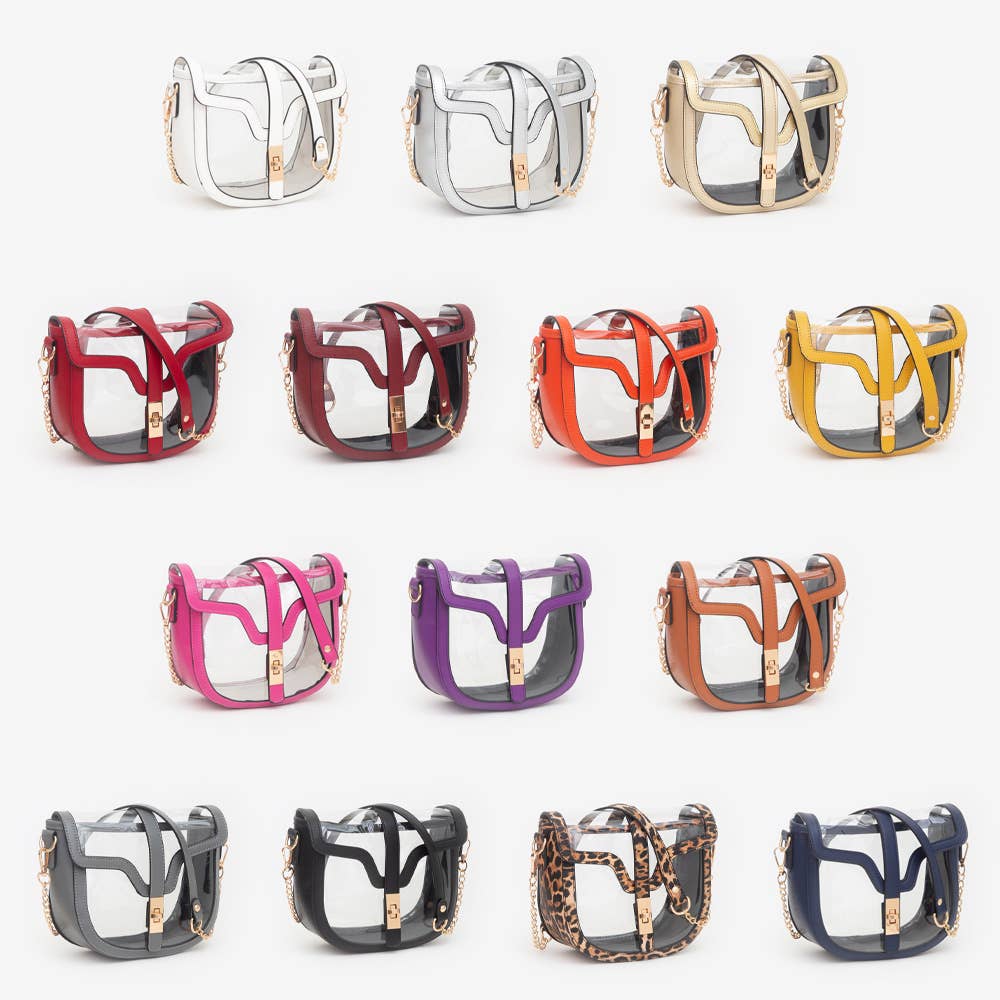 Clear Transparent Saddle Bag