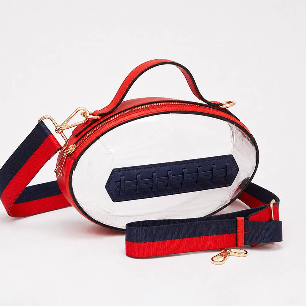 Football Shaped Transparent Crossbody Bag
