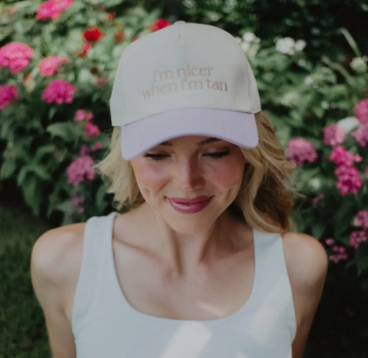 I'm Nicer When I'm Tan Two-Toned Vintage Hats
