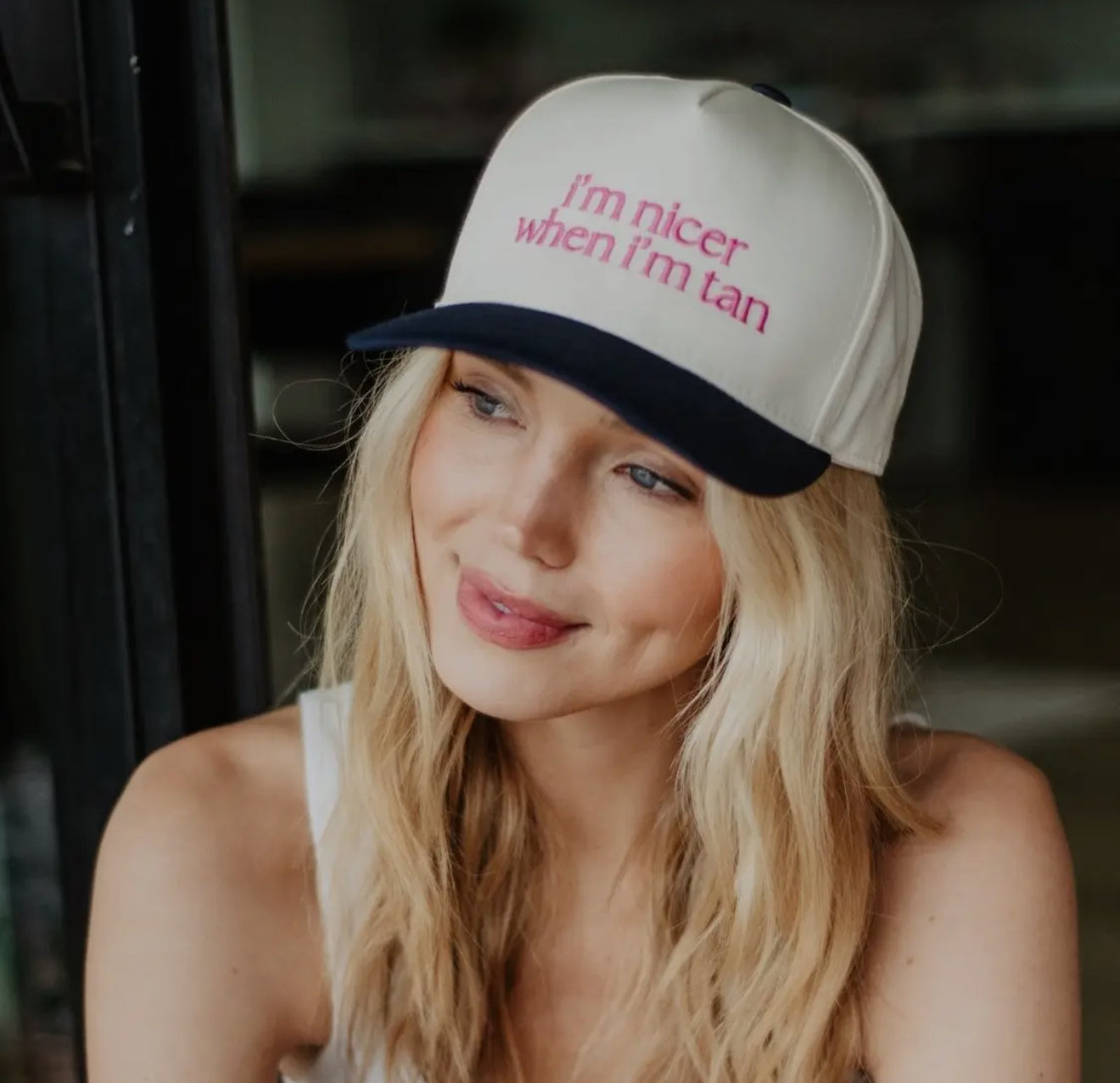 I'm Nicer When I'm Tan Two-Toned Vintage Hats