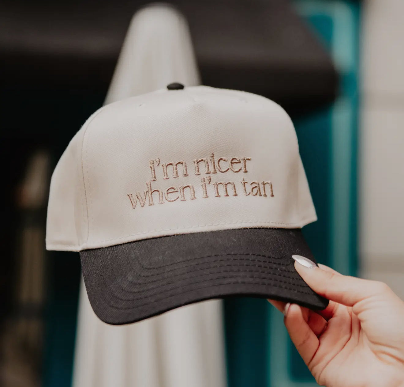 I'm Nicer When I'm Tan Two-Toned Vintage Hats