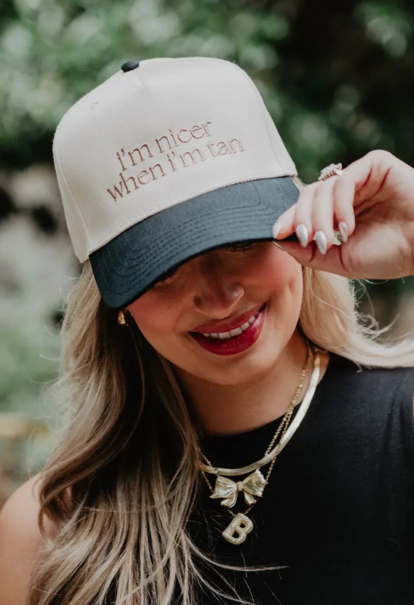 I'm Nicer When I'm Tan Two-Toned Vintage Hats