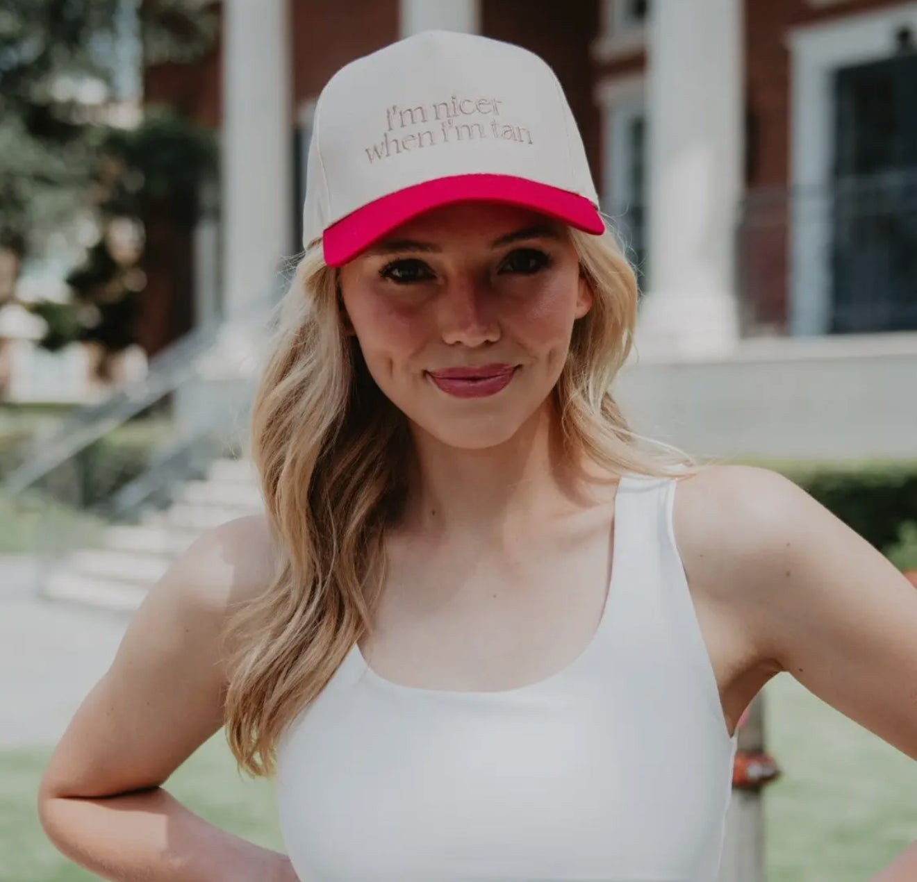 I'm Nicer When I'm Tan Two-Toned Vintage Hats