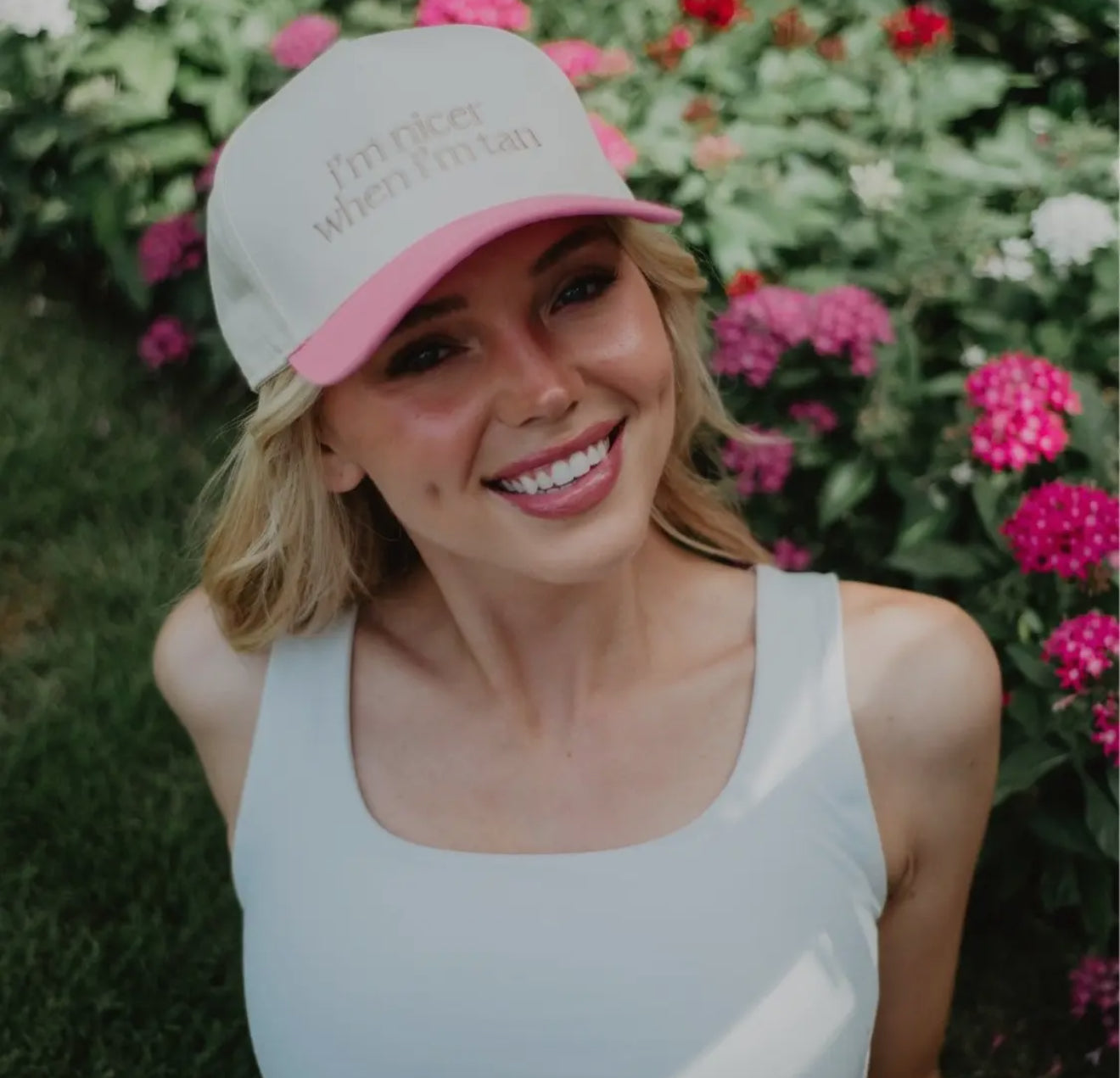 I'm Nicer When I'm Tan Two-Toned Vintage Hats