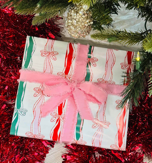 Christmas Bow Wrapping Paper Roll