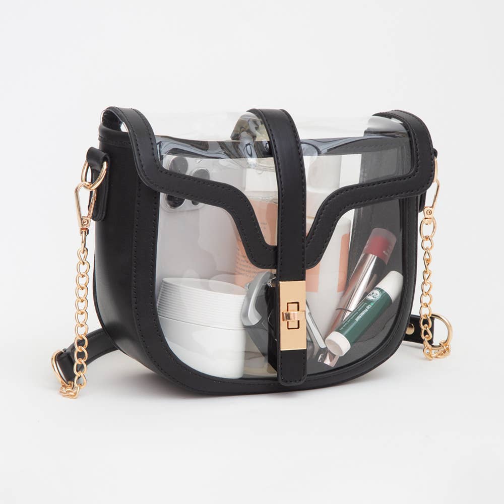 Clear Transparent Saddle Bag