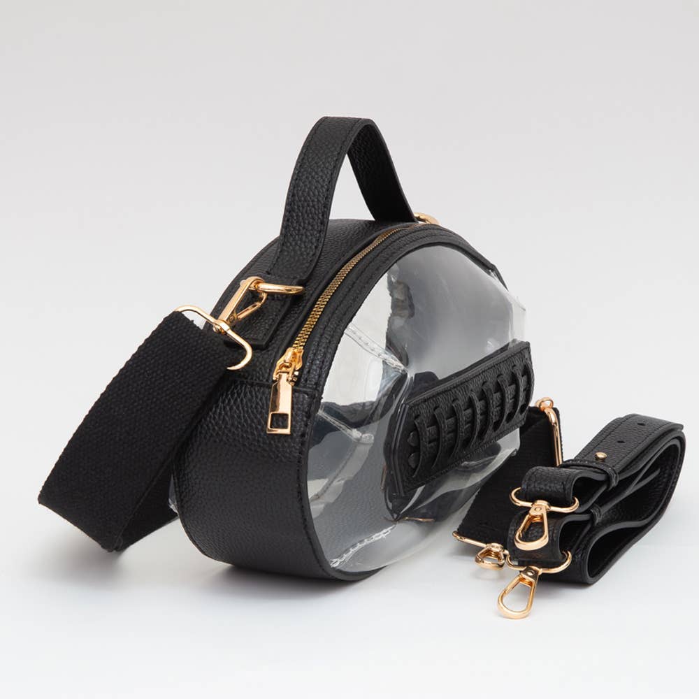 Football Shaped Transparent Crossbody Bag